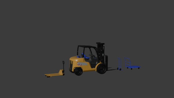 0009 (1) CAT Forklift 3D Model