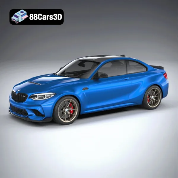 Download the BMW M2 CS 2020 3D model in .blend, .fbx, .obj, and other formats. Perfect for automotive visualization, AR/VR, racing simulations, and design projects. High-quality sports car model!