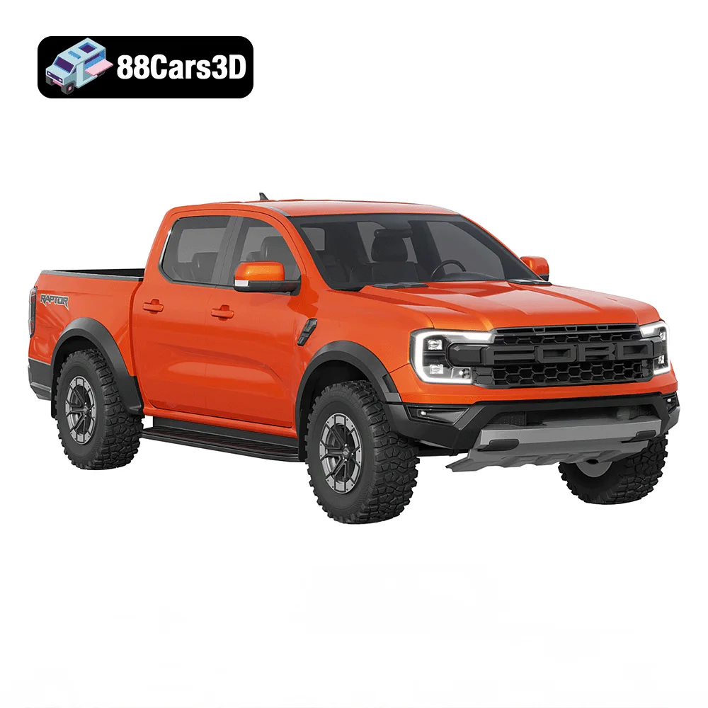 Printable Ford Ranger Raptor Ford Ranger Raptor 3D Model 3D Printable STL - 88Cars3D Download 3D Car ...