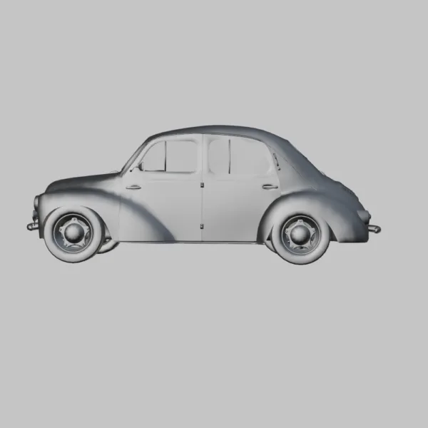 0001 Old Rusty Renault 4CV 1960 3D Model