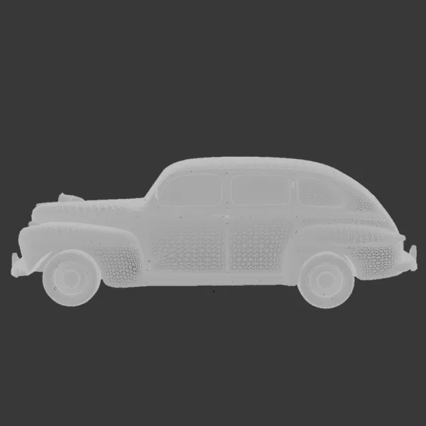 0001 Ford V8 Super Deluxe (21A) Tudor Sedan Army Staff Car 1942 3D Model