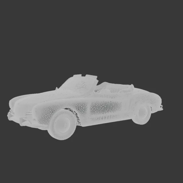 0002 Volkswagen Karmann Ghia Convertible 1958 3D Model