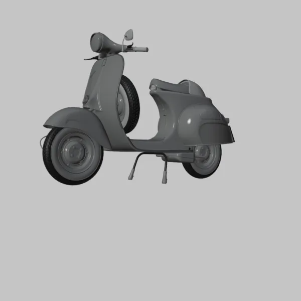 0002 Vespa Cafe Racer 3D Model