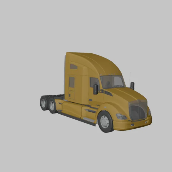 0003 Kenworth T680 2015 Semi Truck 3D Model
