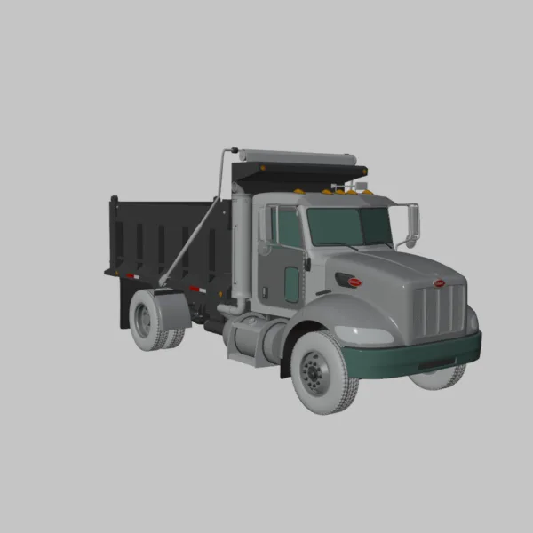 0003 Peterbilt 340 Dump Truck 3D Model