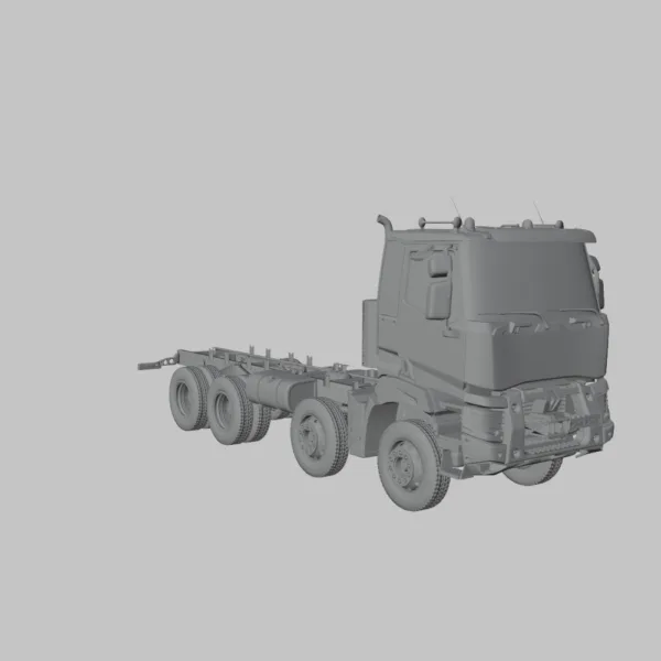 0003 Renault K430 Chassis Truck 4-Axle 3D Model