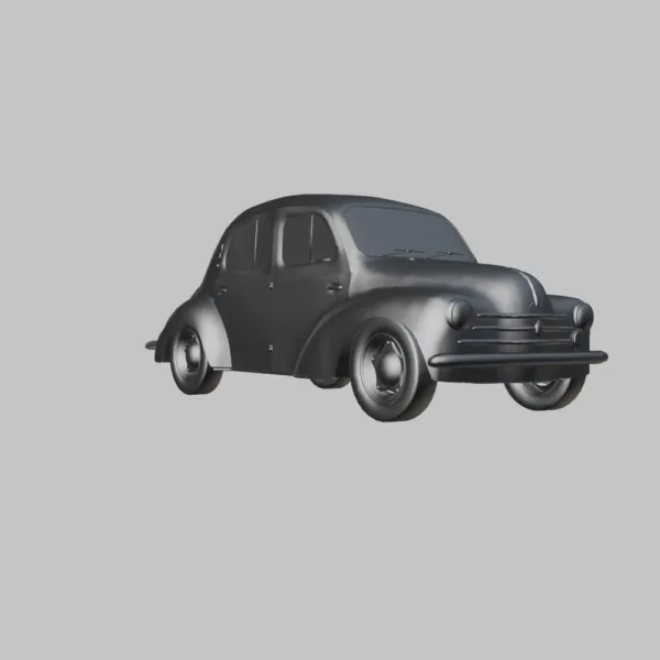 0003 Old Rusty Renault 4CV 1960 3D Model