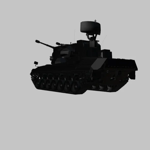 0003 Tank FlakPz 2 Gepard 1A2 3D Model