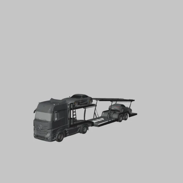 Mercedes-Benz Trucks Actros Transporting Cars 3D Model