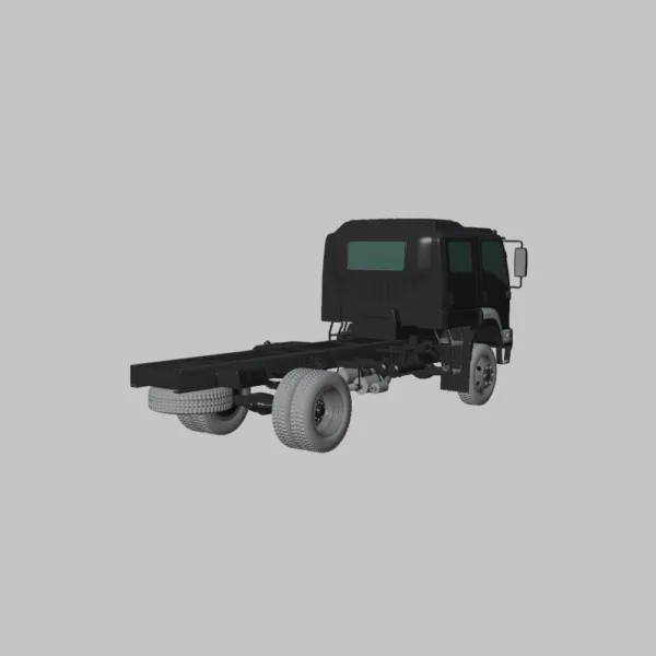 0004 Isuzu FTS 800 Crew Cab Chassis Truck 3D Model