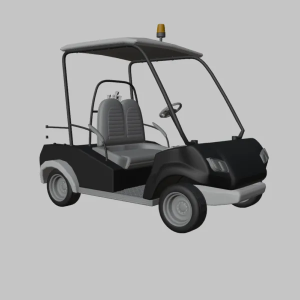 Golf Cart Car Buggy 3D Model