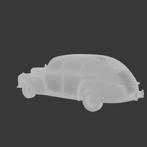 0005 Ford V8 Super Deluxe (21A) Tudor Sedan Army Staff Car 1942 3D Model