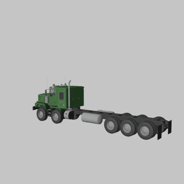 0005 Kenworth C500 Chassis Truck 5-Axle 3D Model