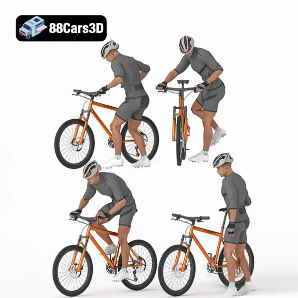 Cyclist-Man-in-04-Poses