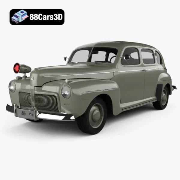 Ford V8 Super Deluxe Tudor Sedan Army Staff Car - 1942