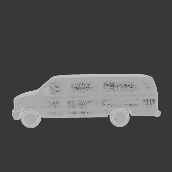 0001 Ford E-Series Passenger Van 3D Model