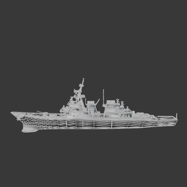 Arleigh Burke-Class Destroyer 3D Model – High-Detail Naval Warship