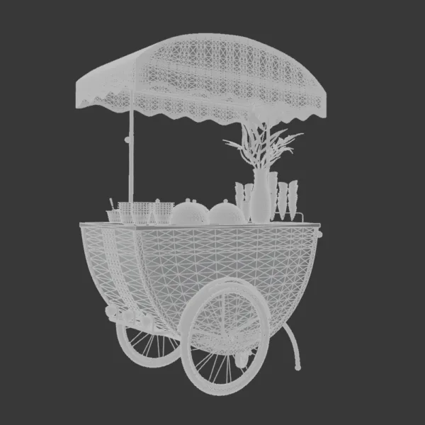 Mini Gelato Cart 3D Model