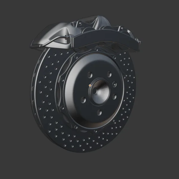 0002 Brakes Brembo 6 Pots 3D Model