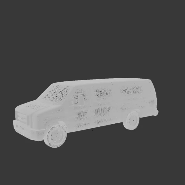 0002 Ford E-Series Passenger Van 3D Model
