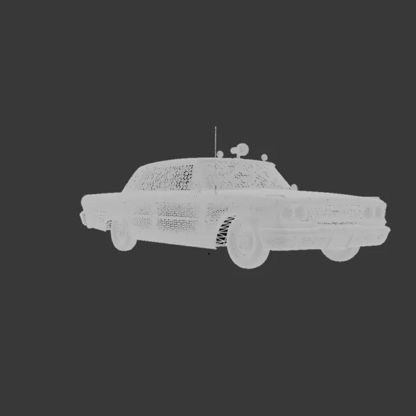 0003 Ford Galaxie 500 Hardtop Dallas Police 4-Door 1963 3D Model