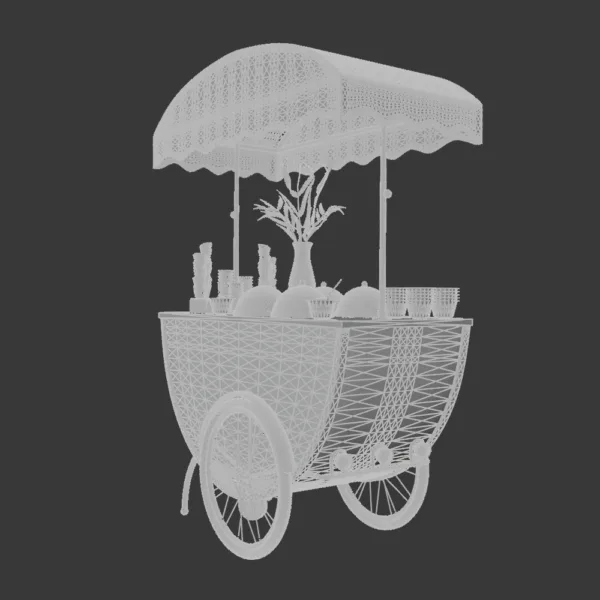 Mini Gelato Cart 3D Model