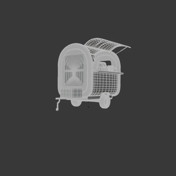 0004 Ice Cream Food Truck 3D Model