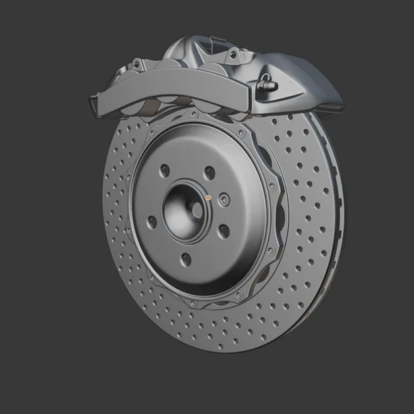 0005 Brakes Brembo 6 Pots 3D Model