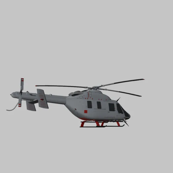 0002 Ansat Aurus Helicopter 3D Model – High-Quality Luxury Aircraft