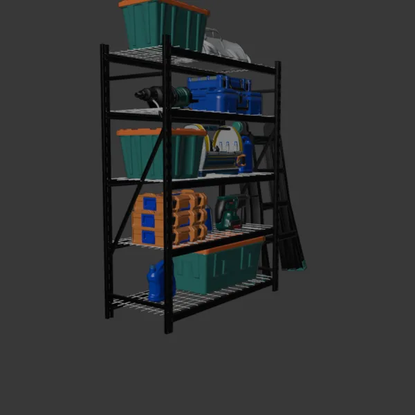 Garage Tools Set 3D Model – Comprehensive Workshop Equipment
