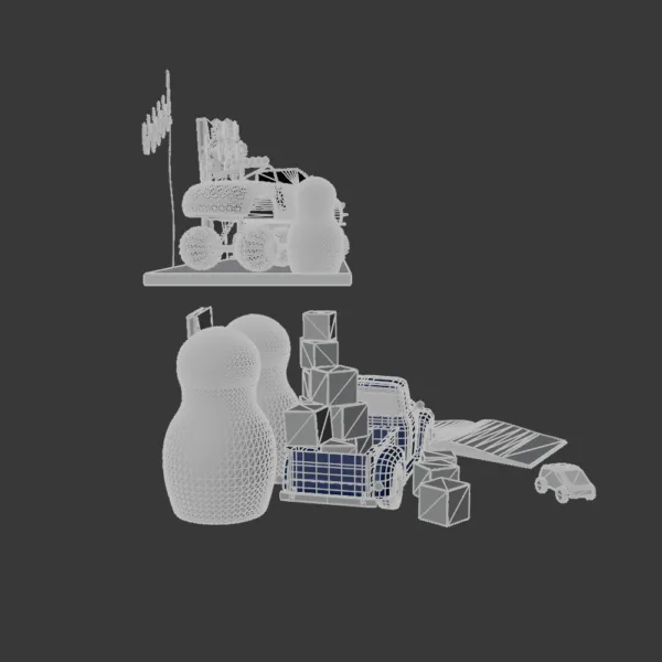 A set of toys for a boy A set of toys for a boy