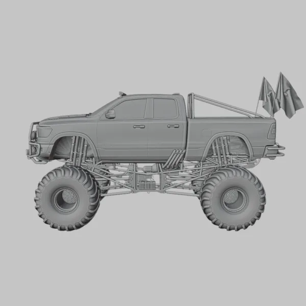 Dodge RAM 1500 Rebel 0006 Dodge RAM 1500 Rebel 2019 Monster Truck 3D Model