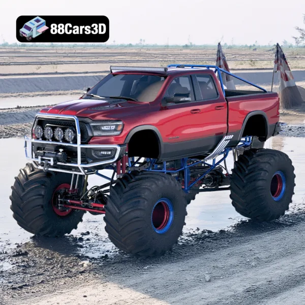 Dodge RAM 1500 Rebel 2019 Monster Truck 3D Model
