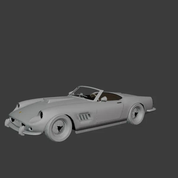 Ferrari 250 California Spyder 3D Model 0002 Ferrari 250 GT SWB California Spyder 3D Model