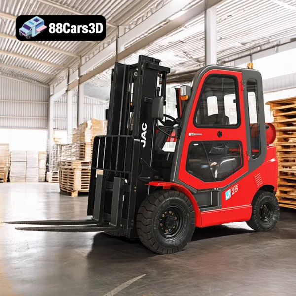 Fork Lift Truck JAC CPCD 2523 Forklift Truck JAC CPCD 25 3D Model – Industrial Lifting Vehicle