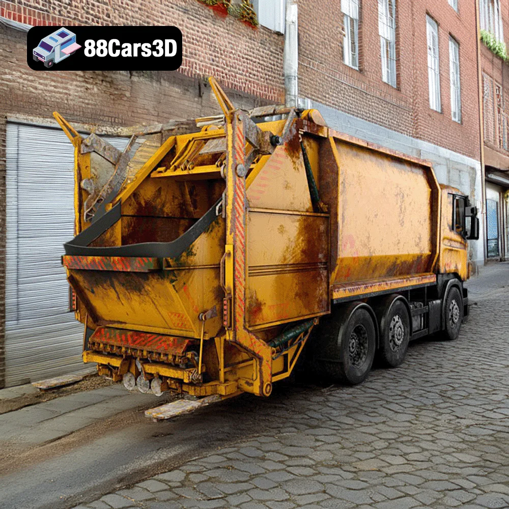 Garbage Acr Garbage Truck 3D Model – High-Detail Waste Collection Vehicle 3D ...