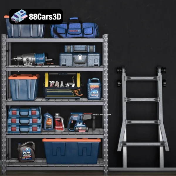 Garage Tools Set 3D Model
