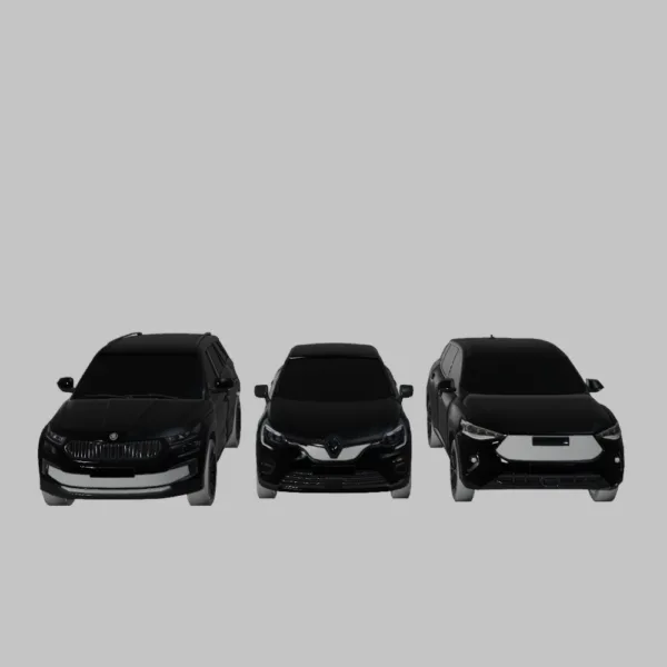 3-in-1 SUV Pack – Haval F7, Renault Captur, and Skoda Kodiaq 3D Models