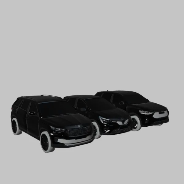 3-in-1 SUV Pack – Haval F7, Renault Captur, and Skoda Kodiaq 3D Models