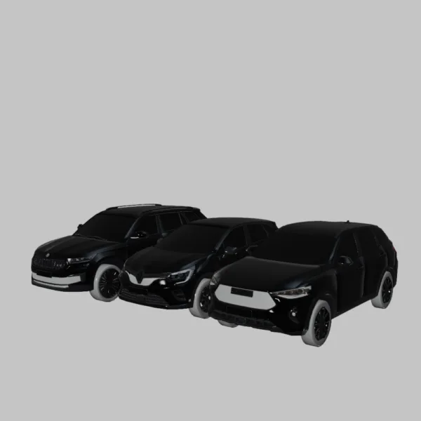 3-in-1 SUV Pack – Haval F7, Renault Captur, and Skoda Kodiaq 3D Models