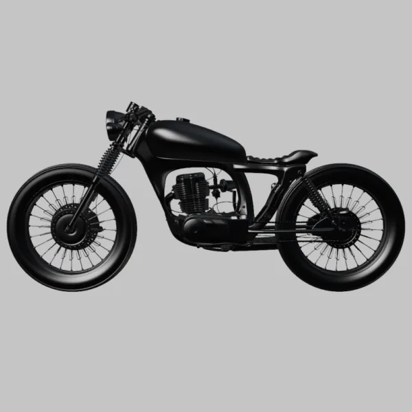 Honda Café Racer 3D Model 0001 Honda Café Racer 3D Model – Custom Vintage Motorcycle
