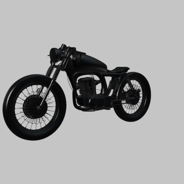 Honda Café Racer 3D Model 0002 Honda Café Racer 3D Model – Custom Vintage Motorcycle