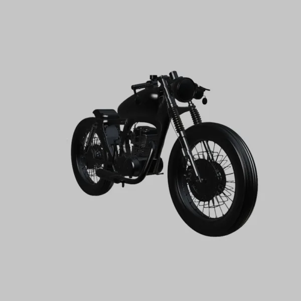 Honda Café Racer 3D Model 0003 Honda Café Racer 3D Model – Custom Vintage Motorcycle