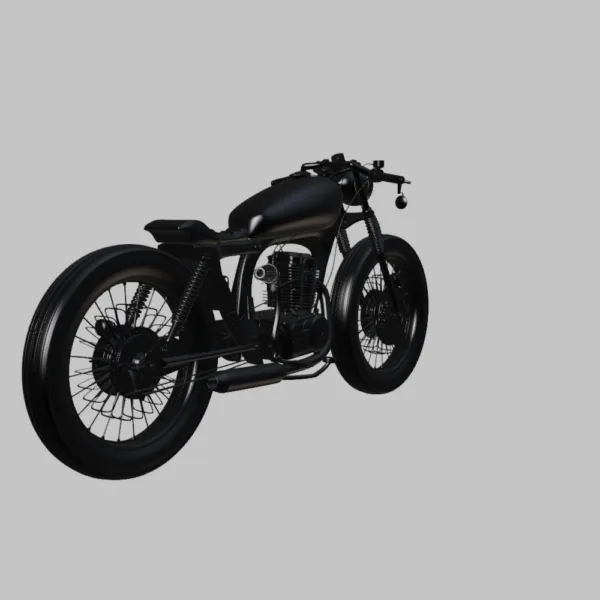 Honda Café Racer 3D Model 0004 Honda Café Racer 3D Model – Custom Vintage Motorcycle