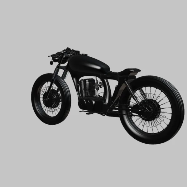 Honda Café Racer 3D Model 0005 Honda Café Racer 3D Model – Custom Vintage Motorcycle