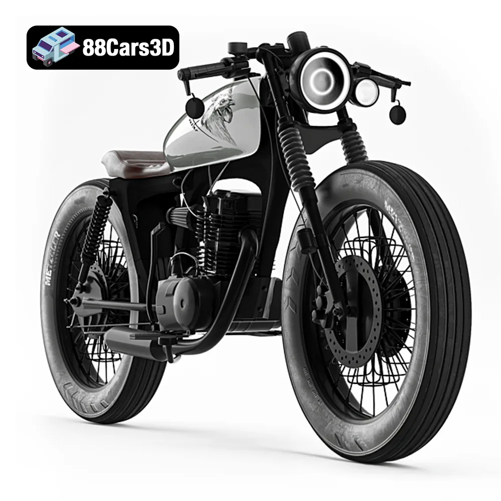 Honda Café Racer 3D Model – Custom Vintage Motorcycle 3D Printable STL ...