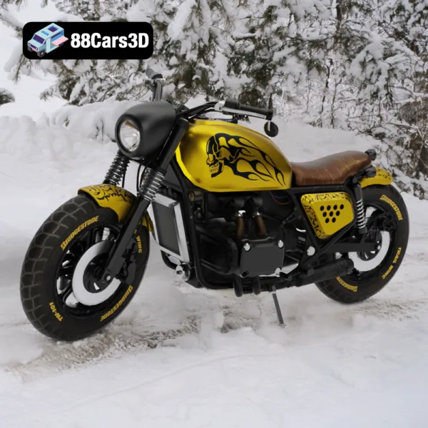 Honda Custom Bike 3D Model