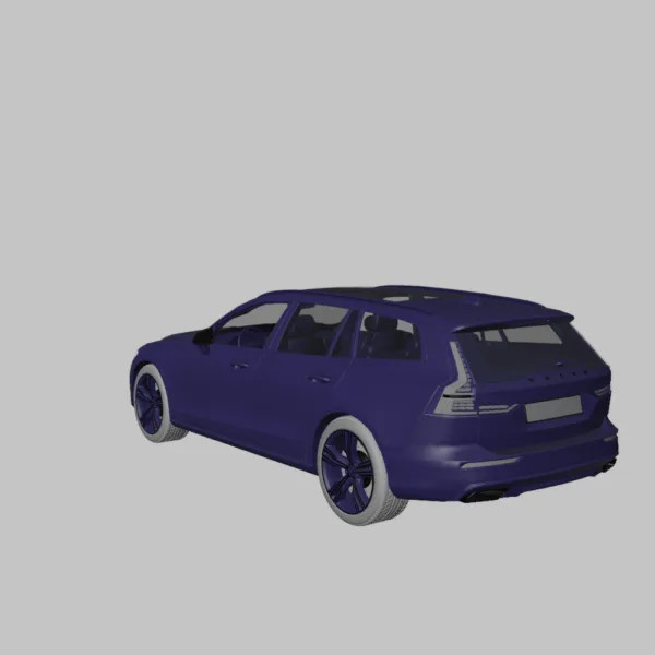 Volvo V60 3D Model – High-Quality Station Wagon
