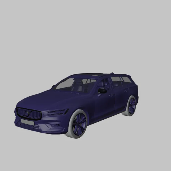 Volvo V60 3D Model – High-Quality Station Wagon