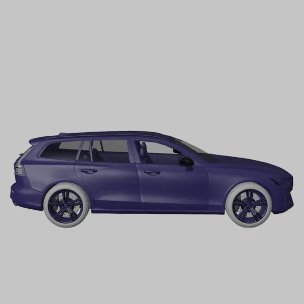 Volvo V60 3D Model – High-Quality Station Wagon